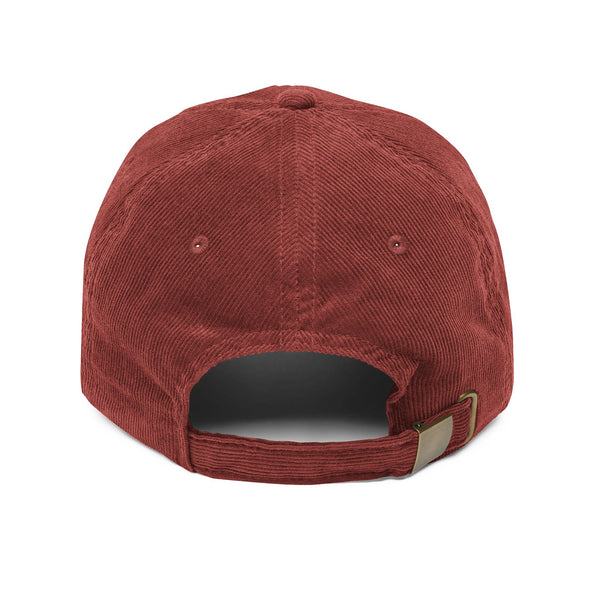 Retro Corduroy Cap with STR8 Embroidery - Stylish Casual Headwear