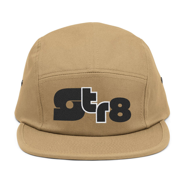Stylish Embroidered 5 Panel Cap - Str8 Design for Casual Wear