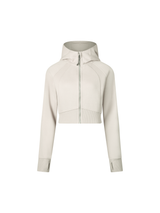 Cropped Zip-Through Hoodie