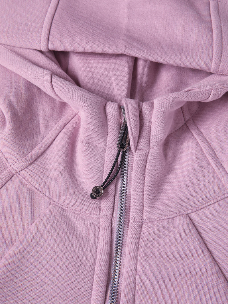 Cropped Zip-Through Hoodie