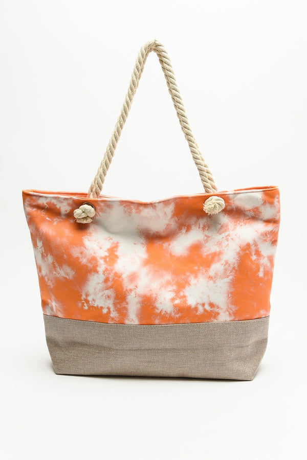 Tie-Dye Tote with Rope Handles