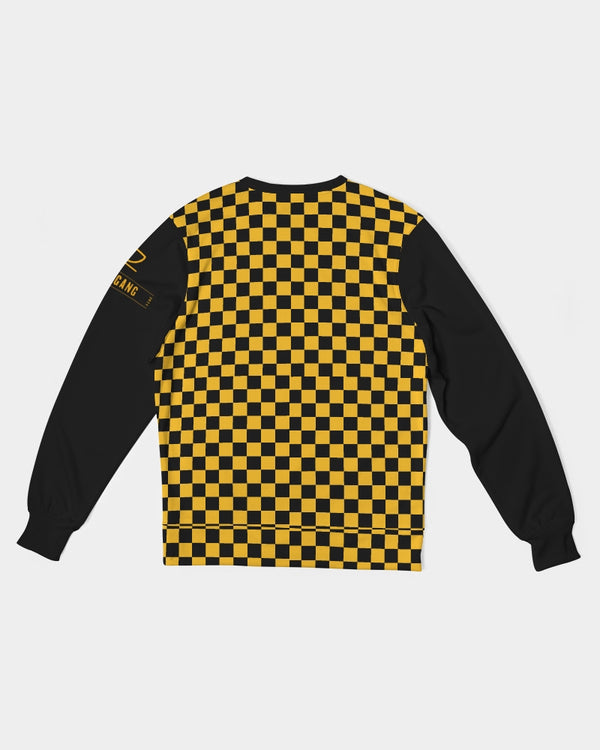 LOLLI GANG Men's Checkerboard French Terry Crewneck Pullover